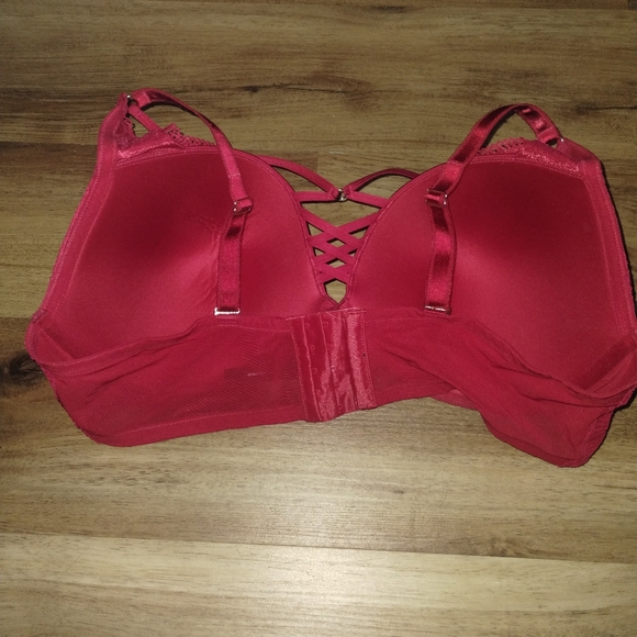 Red Plus Size Torrid Curve Plunge Push Up 44DDD - Picture 7 of 8